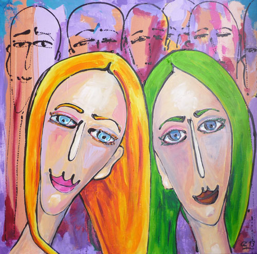 2013, scneeweisschen und rosenrot 2, 60x60